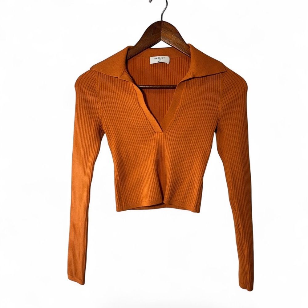 Aritzia Babaton Sculpt Knit Polo Longsleeve Size XS